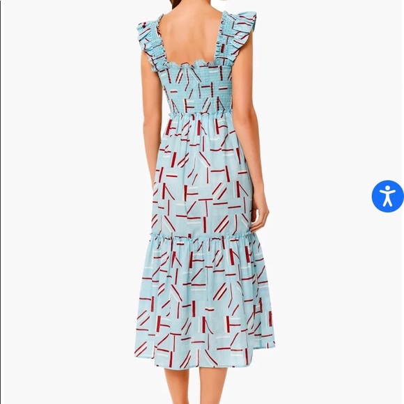 NWT Tuckernuck Rory Flutter Sleeve Dress in Blue, Size Small - Picture 4 of 7